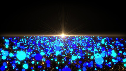 Wall Mural - Space Stars Galaxy milky way road future illumination 3D illustration background.