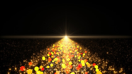 Wall Mural - Space Stars Galaxy milky way road future illumination 3D illustration background.
