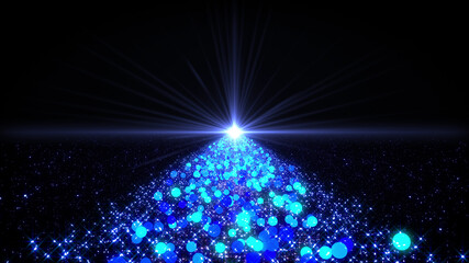 Wall Mural - Space Stars Galaxy milky way road future illumination 3D illustration background.