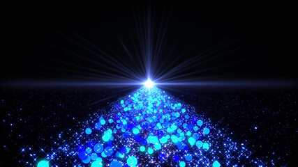 Wall Mural - Space Stars Galaxy milky way road future illumination 3D illustration background.