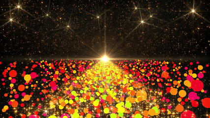 Wall Mural - Space Stars Galaxy milky way road future illumination 3D illustration background.