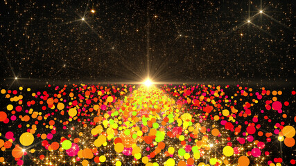 Wall Mural - Space Stars Galaxy milky way road future illumination 3D illustration background.