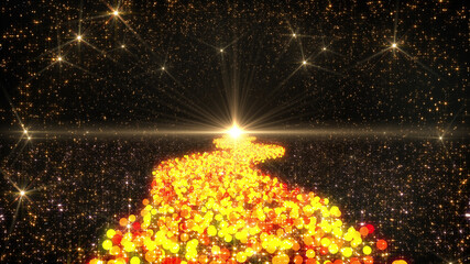 Wall Mural - Space Stars Galaxy milky way road future illumination 3D illustration background.