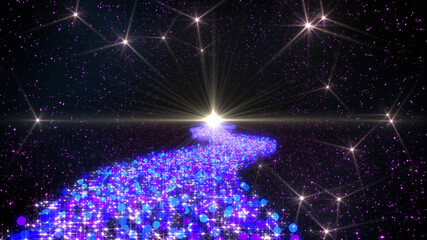 Wall Mural - Space Stars Galaxy milky way road future illumination 3D illustration background.