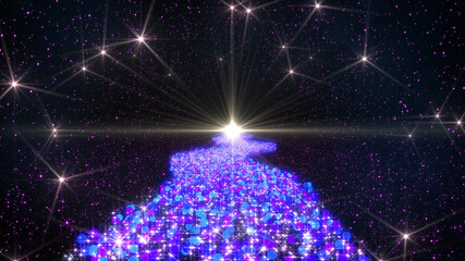 Wall Mural - Space Stars Galaxy milky way road future illumination 3D illustration background.