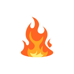 Wall Mural - simple vector flame icon in flat style