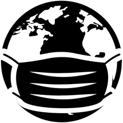 Wall Mural - 
Global mask icon design in modern style 

