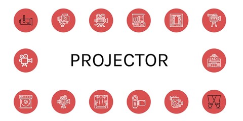 Sticker - Set of projector icons