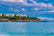panorama of the island of Sint Maarten island in the Caribbean