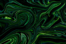 Green With Black Colors In Marble Abstract Background Texture. Graphic Pattern With Green, Black Color To Use For Backdrop Floor Ceramic Counter Tile Interior And Fabric.