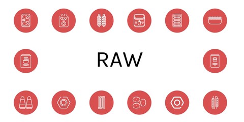 Canvas Print - raw simple icons set