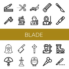 Poster - Set of blade icons