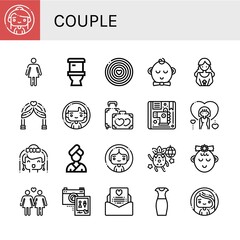 Sticker - couple icon set