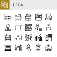 Sticker - Set of desk icons