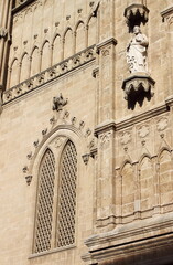 Canvas Print - Gothic decorations of Palma de Mallorca cathedral, Spain