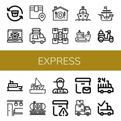 Sticker - express simple icons set