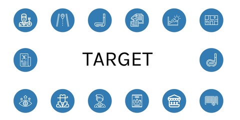 Wall Mural - target simple icons set