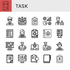 Poster - Set of task icons