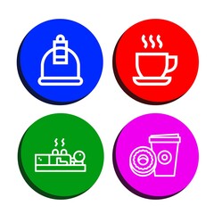 Sticker - coffe icon set