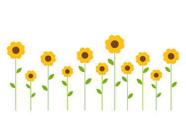 Wall Mural - cute yellow flowers background.
