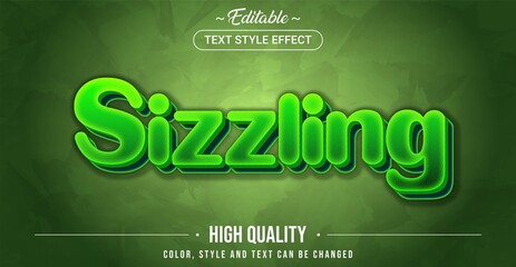 Aufkleber - Editable text style effect - Sizzling theme style.
