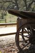 Wagon wheel on old cart