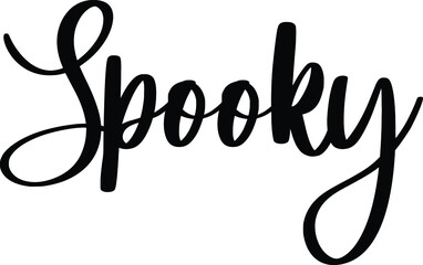 Leinwandbilder - Spooky Typography Black Color Text On White Background