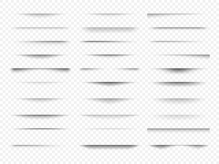 Wall Mural - set of transparent shadow with soft edges. realistic shadow effect isolated on transparent backgroun