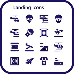 Poster - landing icon set