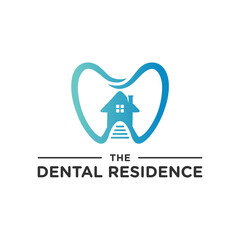 Wall Mural - modern dental health home logo