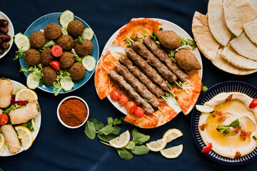 Wall Mural - Middle Eastern food: typical dishes  