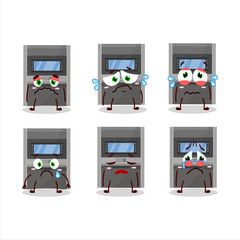 Poster - Atm machine cartoon character with sad expression