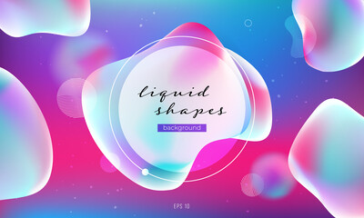 Wall Mural - liquid color background design. fluid gradient shapes composition. futuristic design posters. eps10 