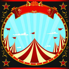 Wall Mural - Square sticker black circus.
a square flyer with a circus theme for your show