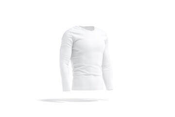 Sticker - Blank white longsleeve t-shirt mock up, side view