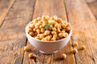 bowl of fresh chickpea and herb