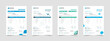 Creative invoice Template in 4 different Themes. Vector Business Stationery Design. Print Template