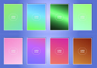 Aufkleber - Abstract vector covers design with line, gradient and vibrant color. Simply geometric background