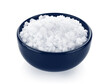 salt in a bowl on white background