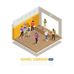 Canvas Print - High School Corridor Composition