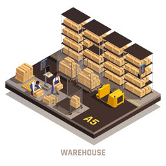 Sticker - Warehouse Isometric Composition 