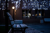 Fototapeta Miasto - bench in the night