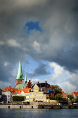 Wall Mural - Helsingor Cityscape Autumn Sky