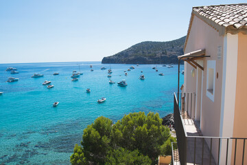 house with the Mediterranean sea in the background