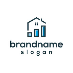 Sticker - Modern building logo design vector