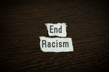 End racism - Scrap pieces of paper