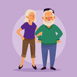 old couple active seniors characters