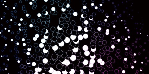 dark pink, blue vector layout with circle shapes. illustration with set of shining colorful abstract