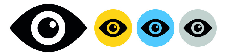 Wall Mural - simple eye icon vector. eyesight pictogram in flat style.