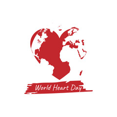 Poster - World heart day design template concept on white background